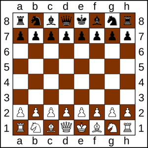 Papan catur dengan potongan catur